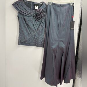 Tadashi shoji collection top skirt two piece wedding guest formal event set 2